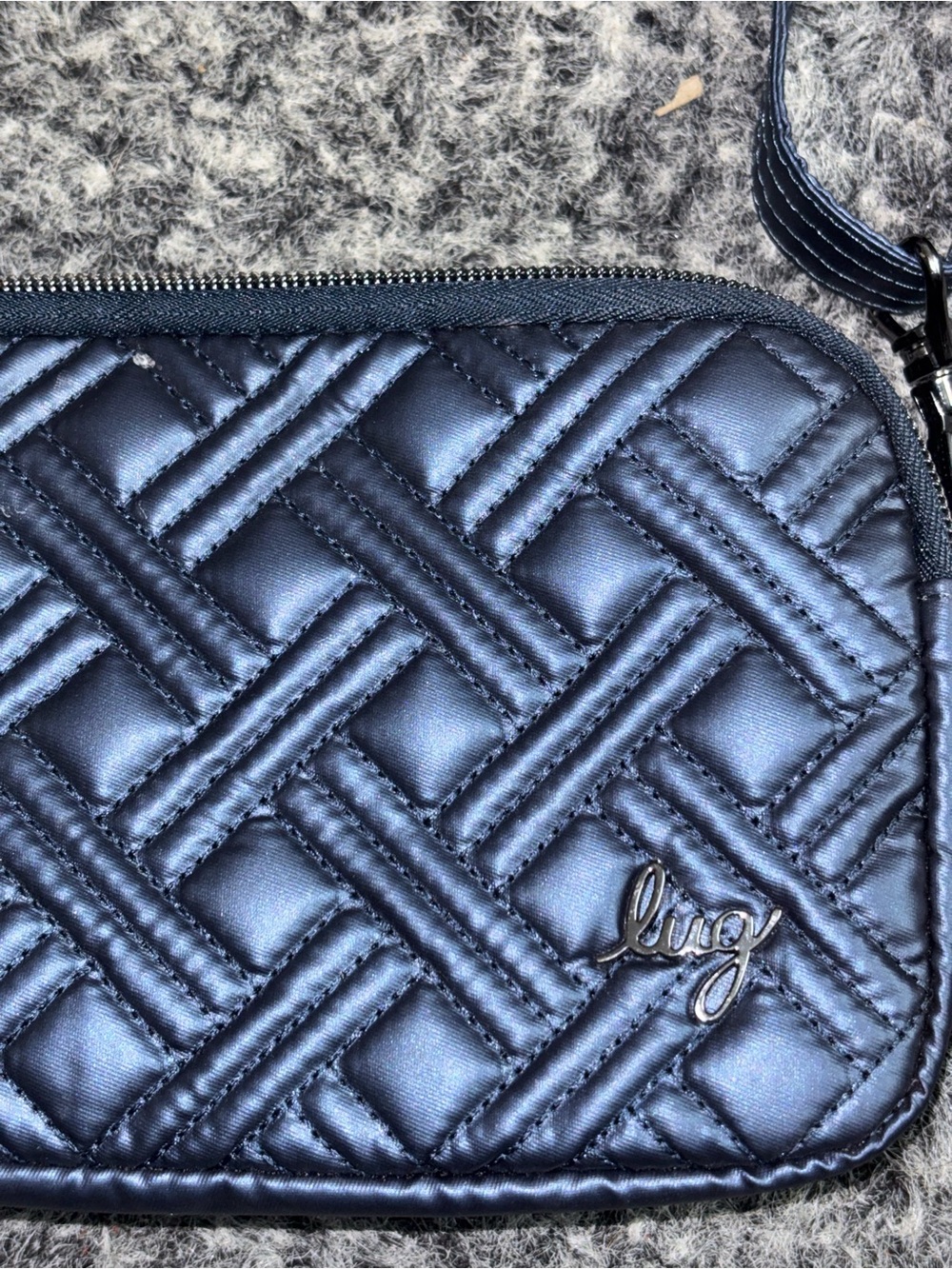 Lug Coupe convertible crossbody metallic blue bag - Picture 2 of 8